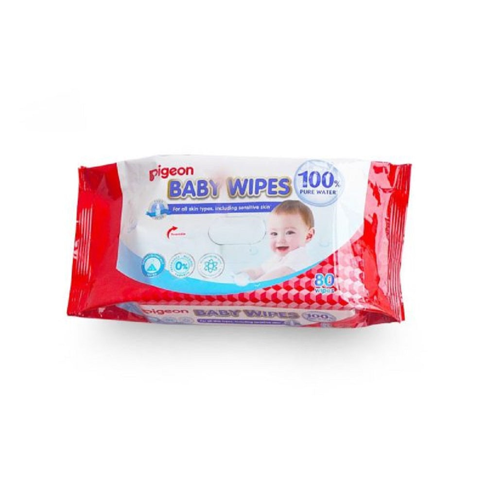 Pigeon Baby Wipes 80 Sheets 100% Pure, Diapers & Wipes, Pigeon, Chase Value