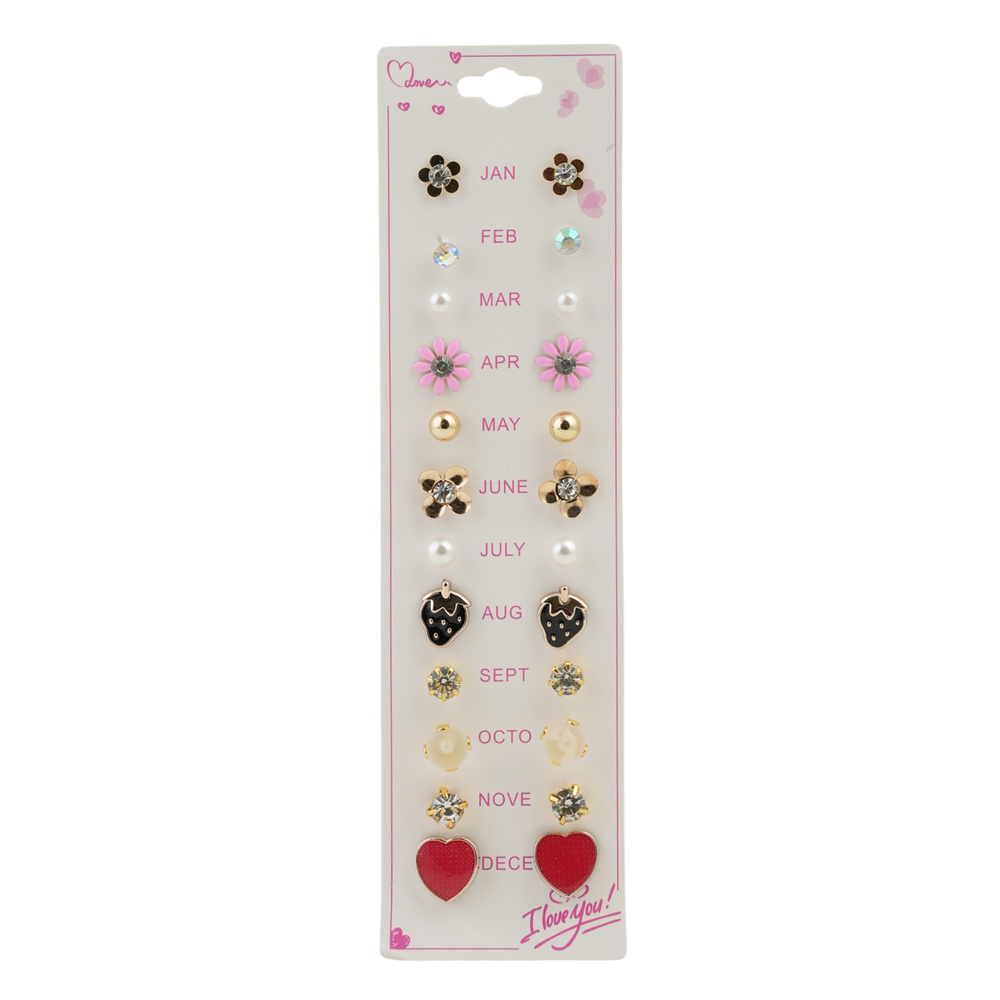 Girls Tops Card pack Of 12, Girls Earrings & Tops, Chase Value, Chase Value