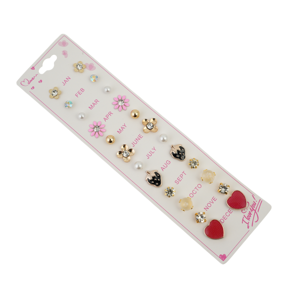 Girls Tops Card pack Of 12, Girls Earrings & Tops, Chase Value, Chase Value