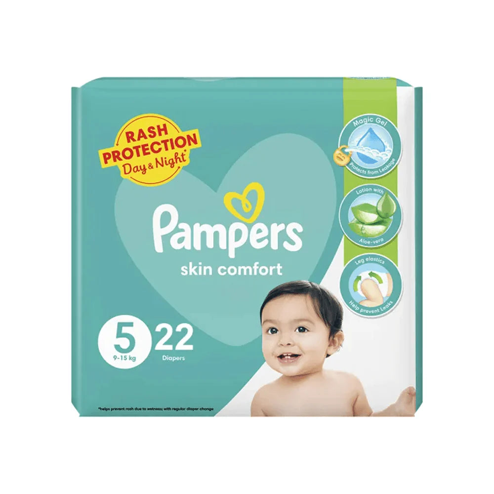 Pamper 05 Skin Comfort (9-15)Kg Jumbo 22 Diapers, Diapers & Wipes, Pampers, Chase Value