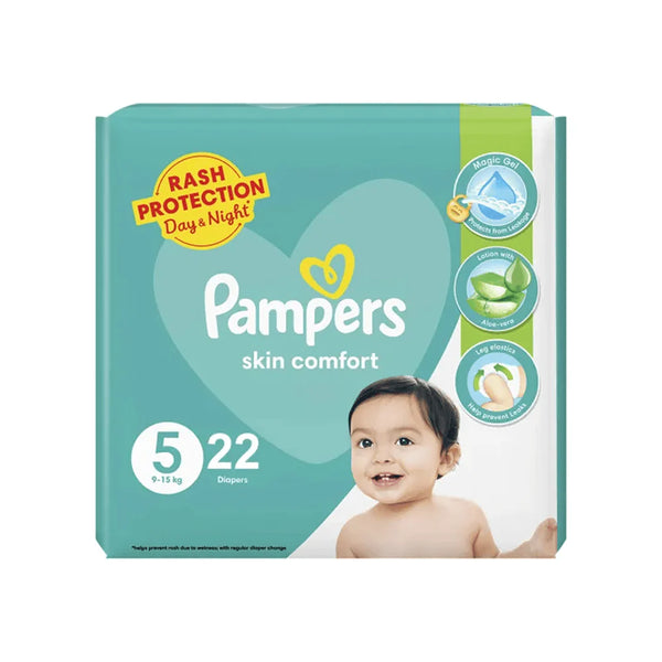 Pamper 05 Skin Comfort (9-15)Kg Jumbo 22 Diapers, Diapers & Wipes, Pampers, Chase Value