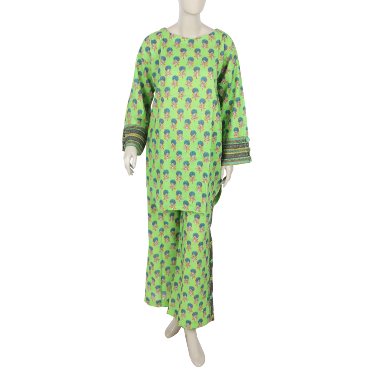 Eminent Women's Khaddar Stitched 2pcs Suit - Parrot & Green, Women Shalwar Suits, Eminent, Chase Value