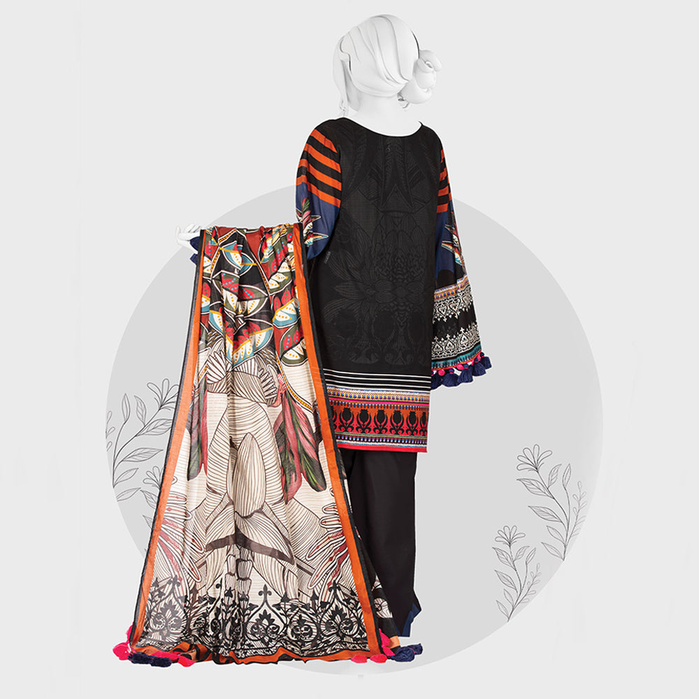 Panjnad Payrahan Lawn Digital Printed 3pcs Suit - 1013, Women, 3Pcs Shalwar Suit, Junaid Jamshed, Chase Value