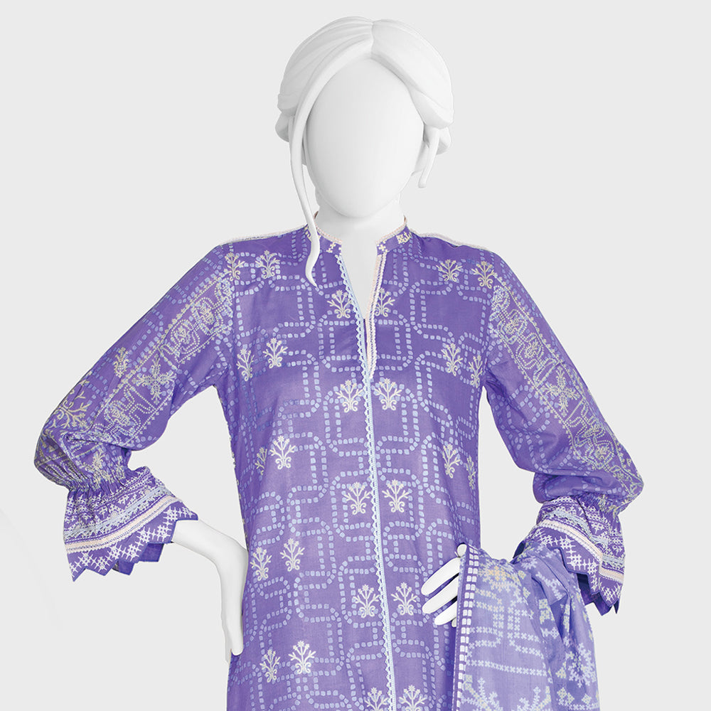 Panjnad Payrahan Lawn Digital Printed 3pcs Suit - 1031, Women, 3Pcs Shalwar Suit, Junaid Jamshed, Chase Value