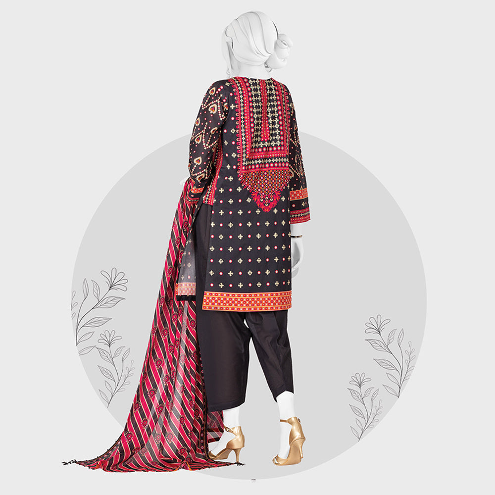 Panjnad Payrahan Lawn Digital Printed 3pcs Suit - 1034, Women, 3Pcs Shalwar Suit, Junaid Jamshed, Chase Value