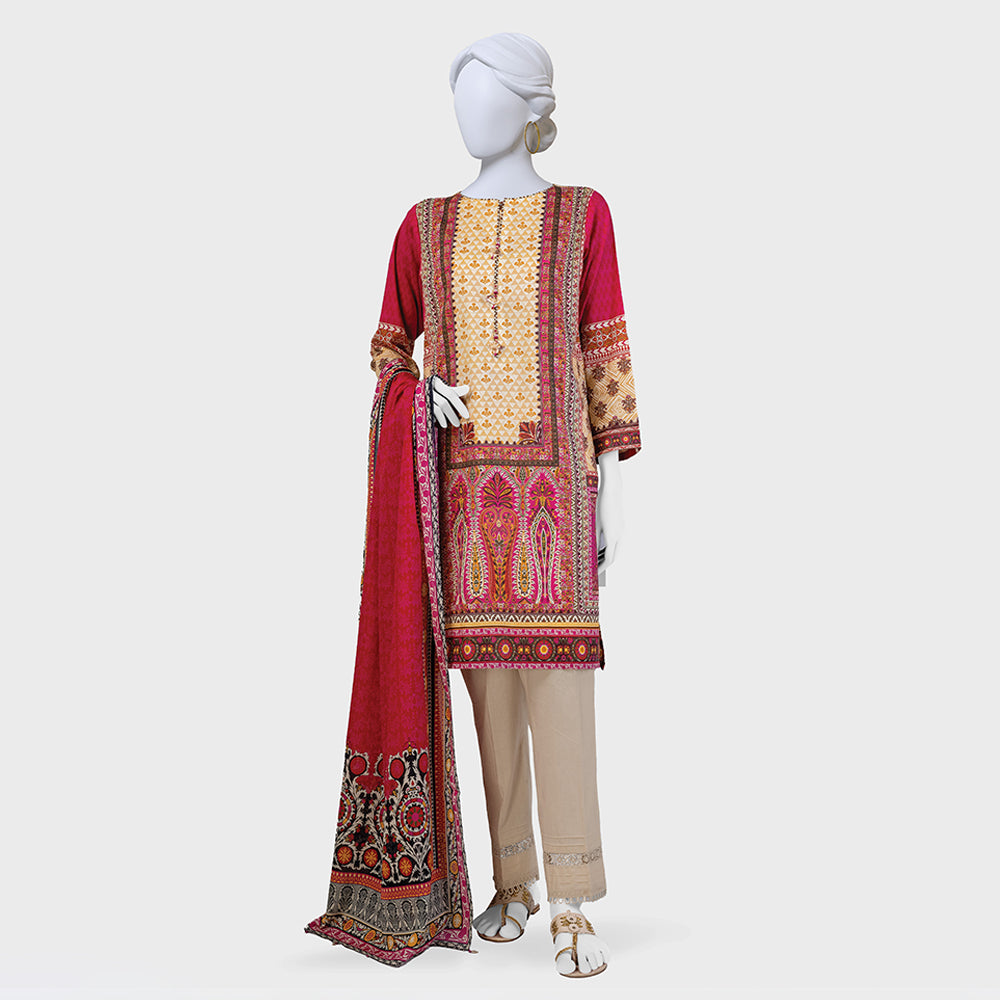 Panjnad Payrahan Lawn Digital Printed 3pcs Suit - 1048, Women, 3Pcs Shalwar Suit, Junaid Jamshed, Chase Value