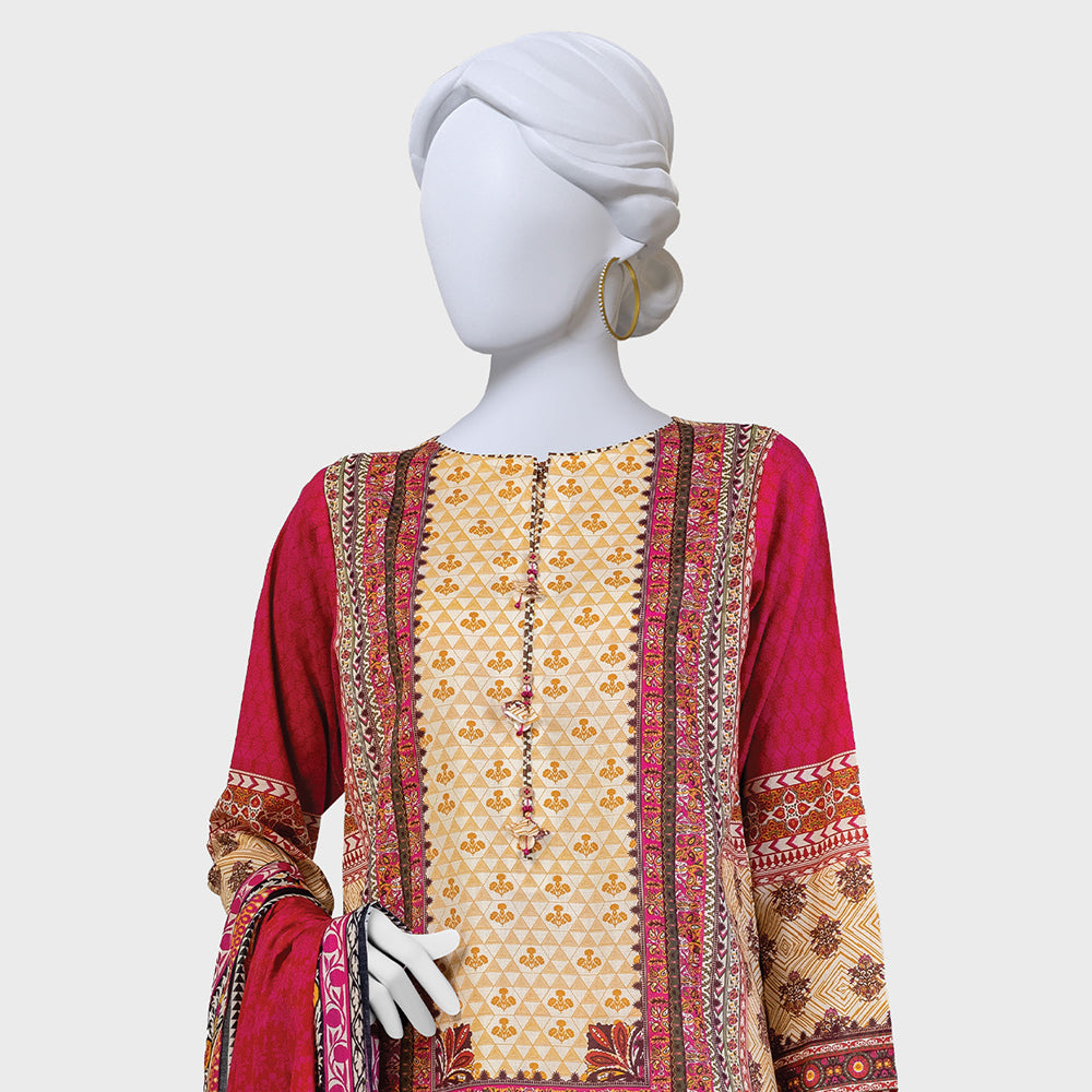 Panjnad Payrahan Lawn Digital Printed 3pcs Suit - 1048, Women, 3Pcs Shalwar Suit, Junaid Jamshed, Chase Value