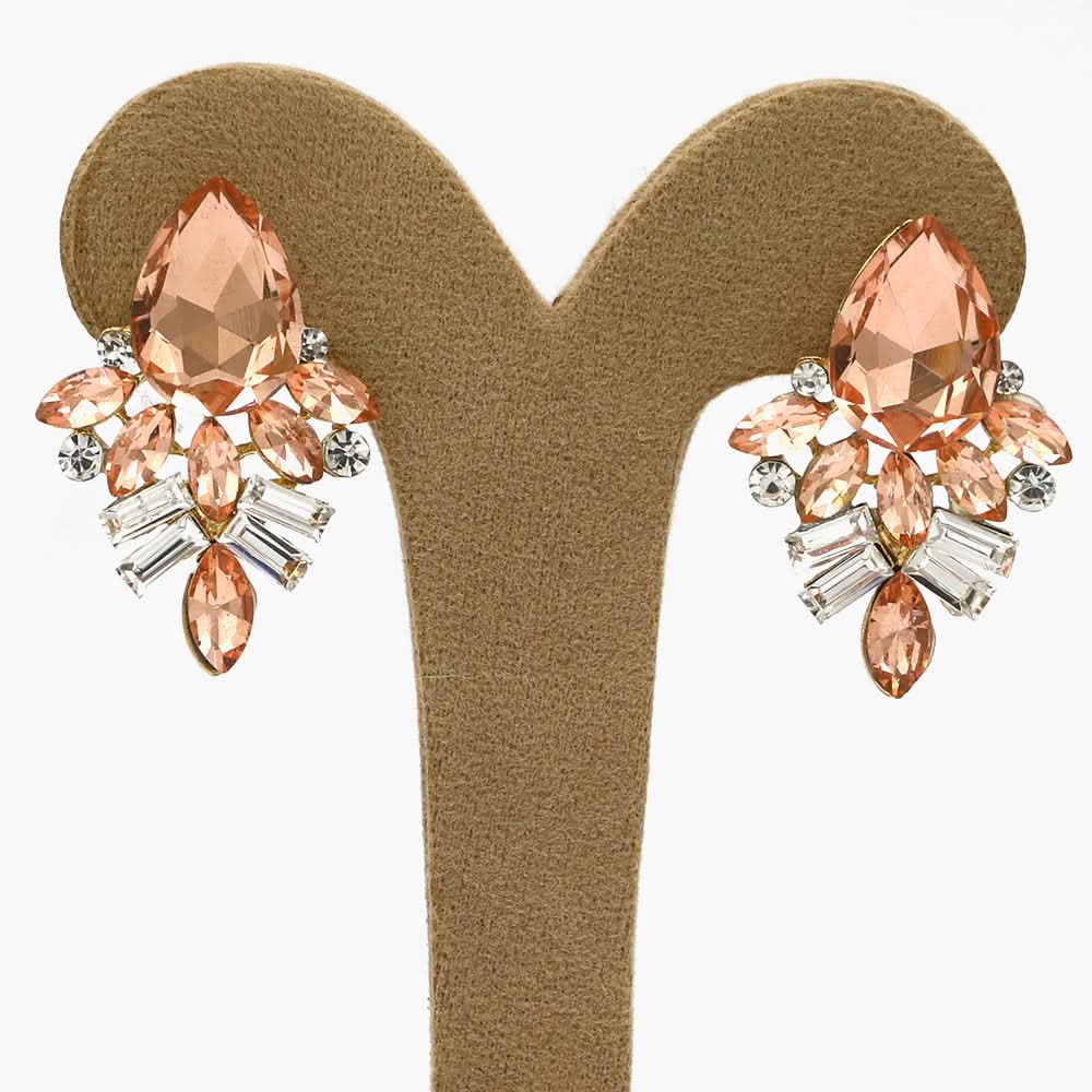 Women's Stud Earring - Peach, Women Earrings & Tops, Chase Value, Chase Value