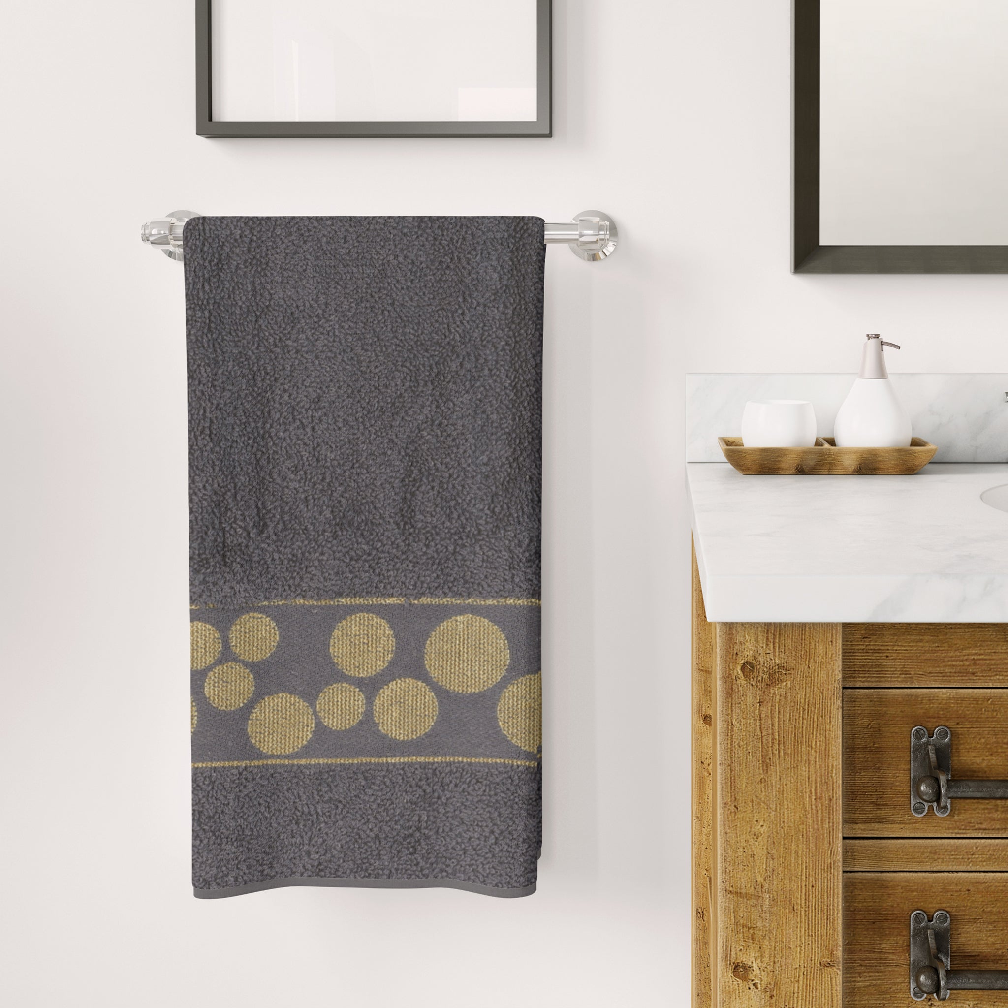 Hand Towel Gold Circle 40*60, Bath Towels, Chase Value, Chase Value