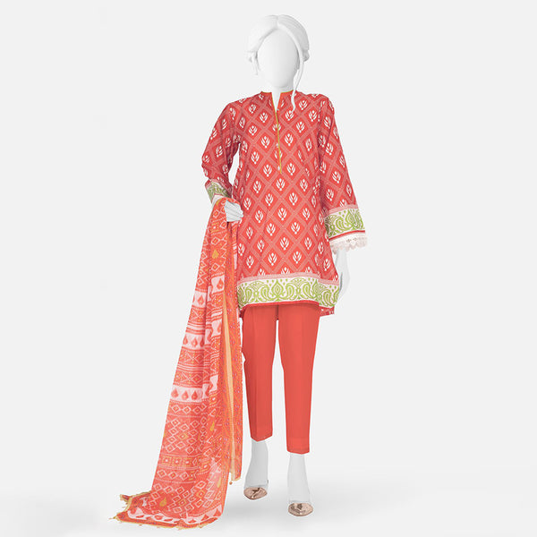Panjnad Pehnawa Printed Lawn Unstitched 3Pcs Suit - 1163