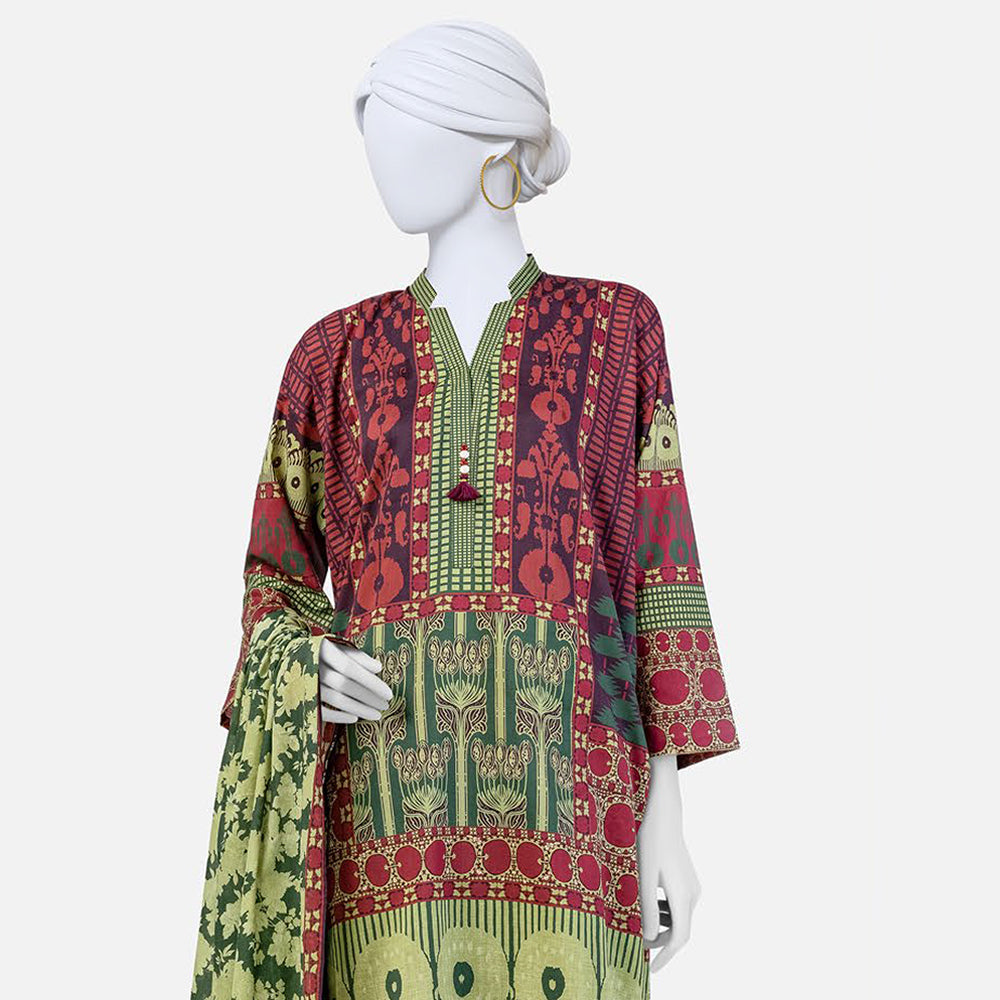 Panjnad Pehnawa Printed Lawn Unstitched 3Pcs Suit - 1025, Women, 3Pcs Shalwar Suit, Junaid Jamshed, Chase Value