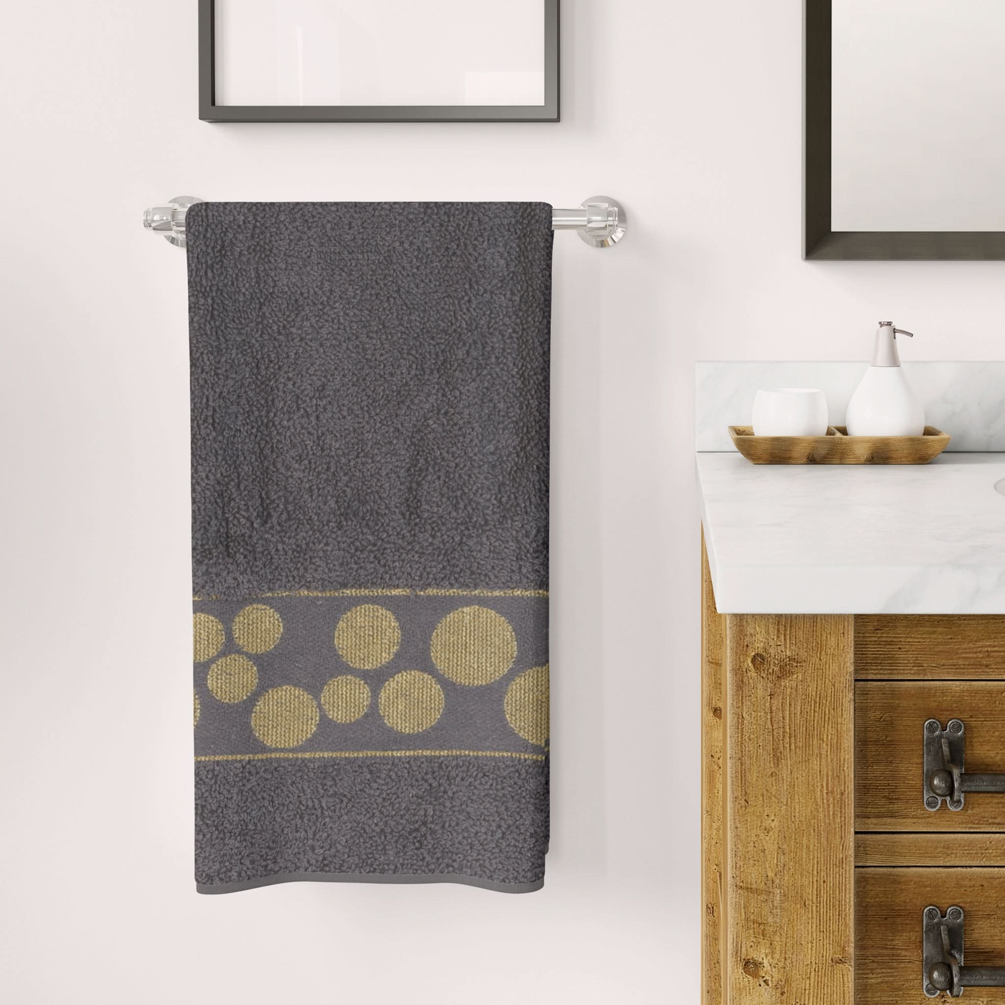 Bath Towel Gold Circle 70*140, Bath Towels, Chase Value, Chase Value
