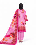 Al Jannat Karandi Printed Suit - 3 Pc
