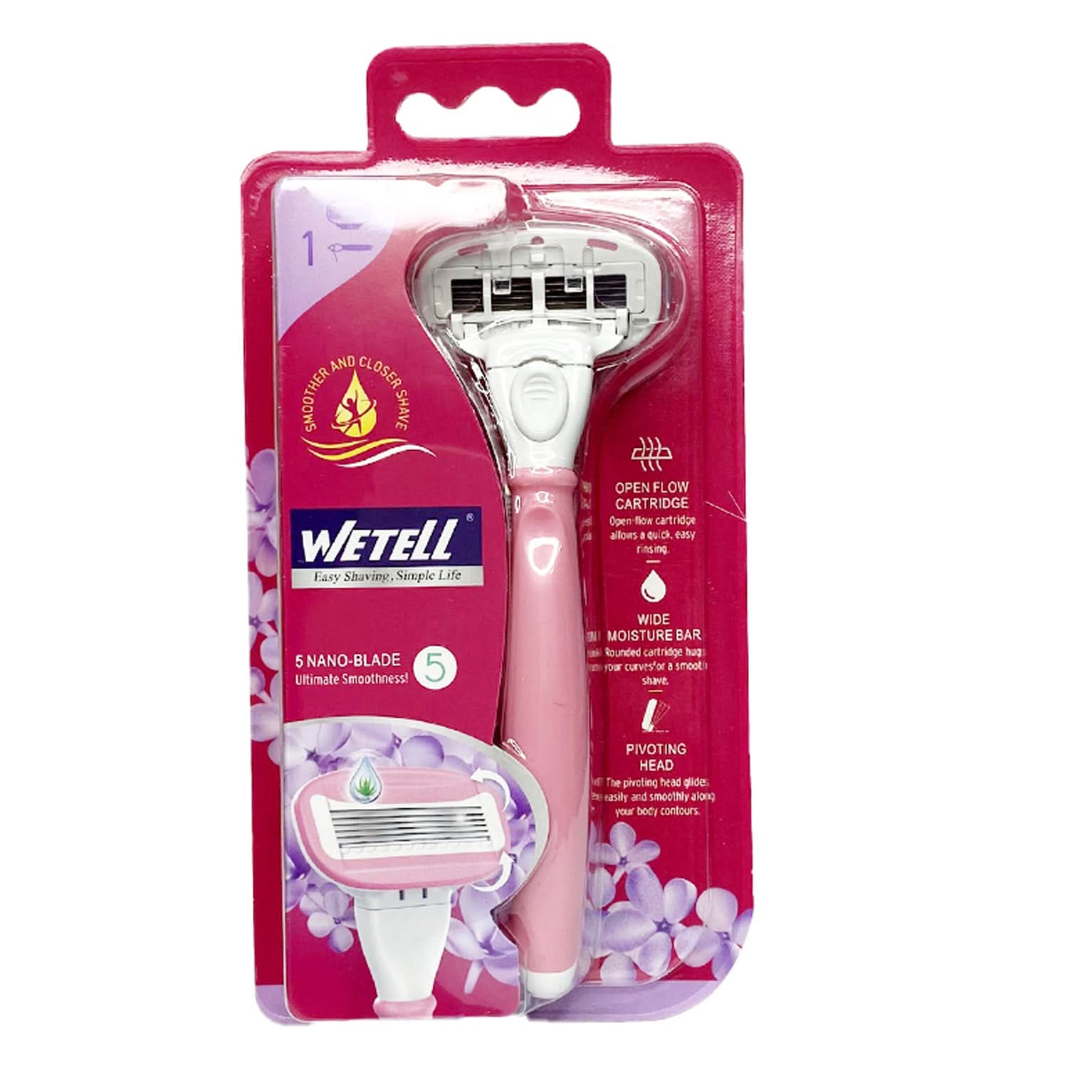 Wetell Women Razor 230508 1+3 Cart, Razor & Cartridges, Wetell, Chase Value