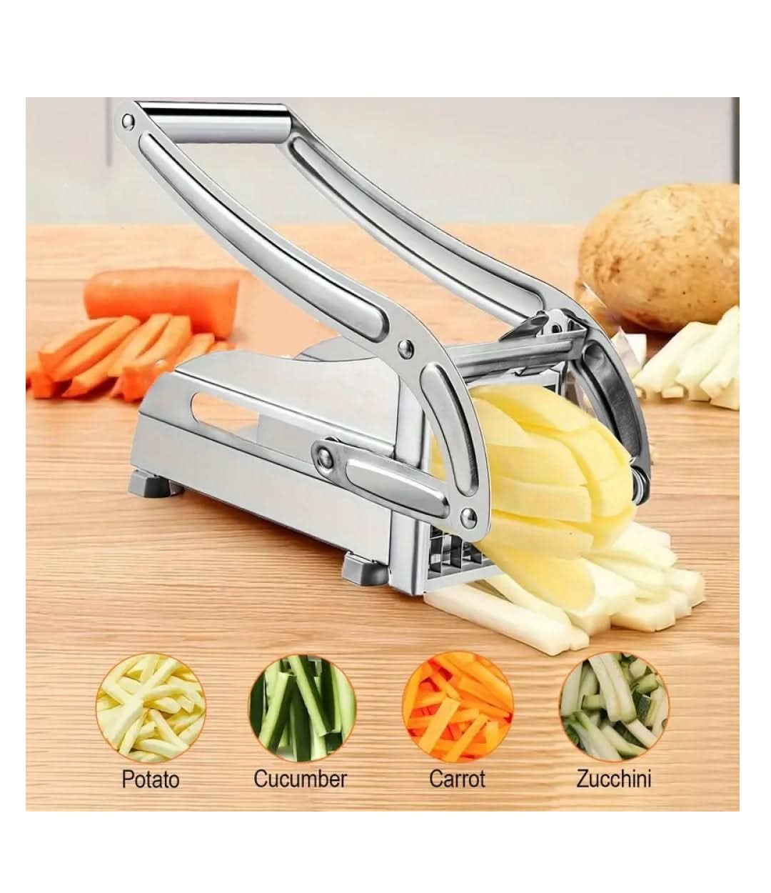 Stainless Steel Potato Chipper with 2 Blades, Kitchen Tools & Accessories, Chase Value, Chase Value