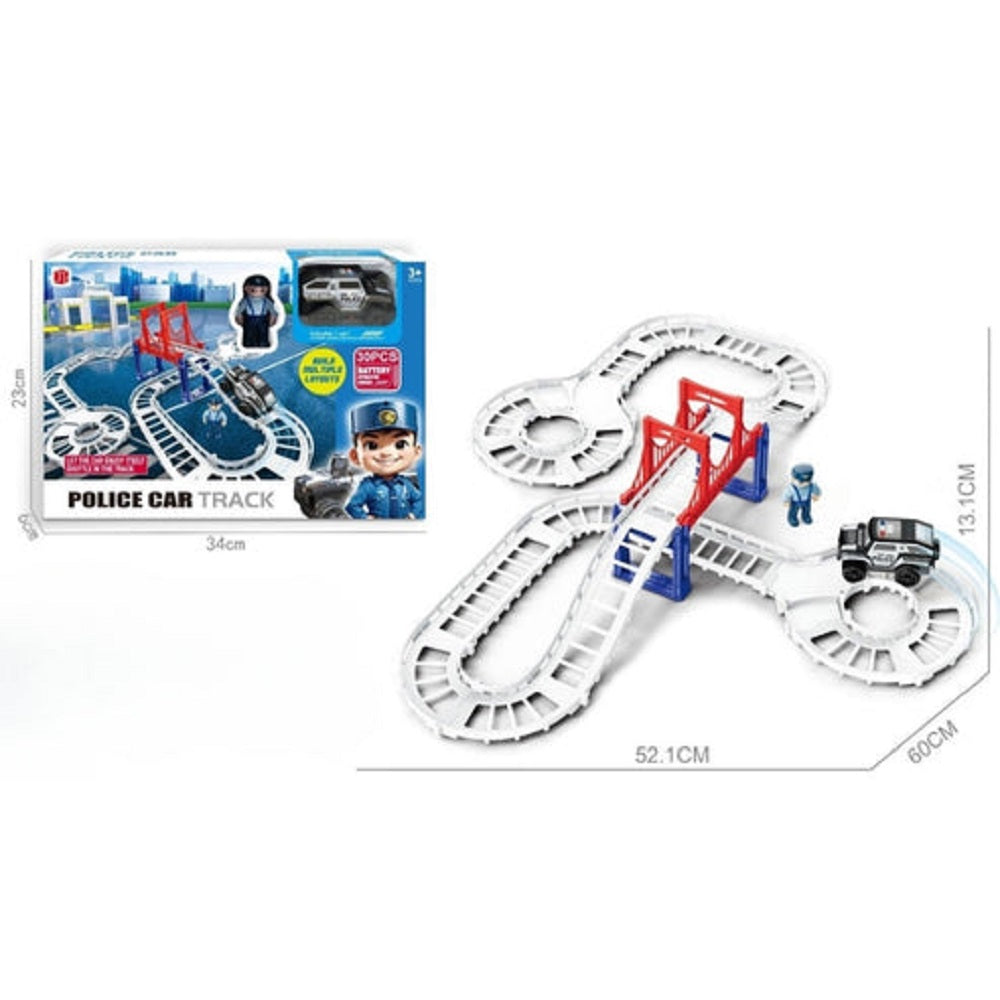 DIY Police Track Set For Kids, Non-Remote Control, Chase Value, Chase Value