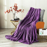 Mansion Solid Flannel Single Compact Throw - Purple, Blanket, Chase Value, Chase Value