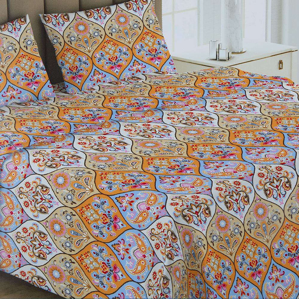 Printed Double Bed Sheet - Multi Color, Double Size Bed Sheet, Chase Value, Chase Value