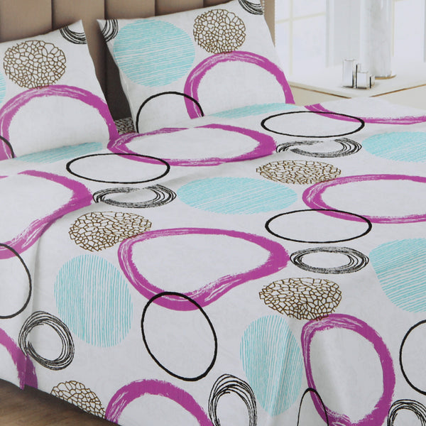 Printed Double Bed Sheet - Multi Color