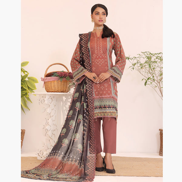 Esra Lawn Digital Printed Embroidered 3Pcs Unstitched Suit - 2