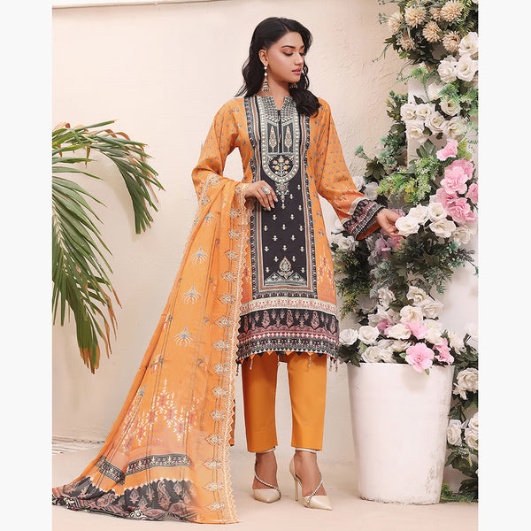 Esra Lawn Digital Printed Embroidered 3Pcs Unstitched Suit - 10, Women, 3Pcs Shalwar Suit, Rana Arts, Chase Value