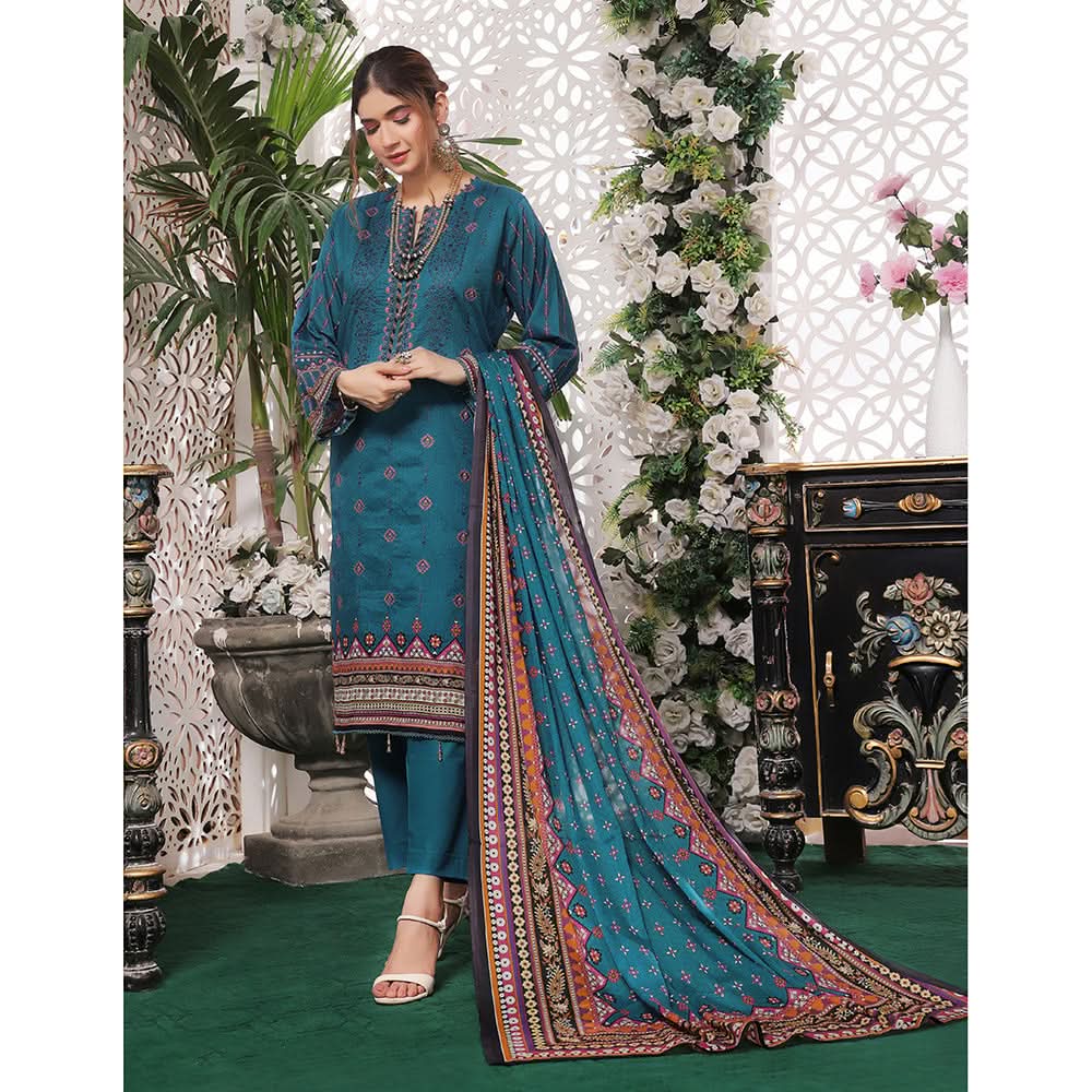Bin Hameed Rim Jim Lawn Premium Printed Embroidered Unstitched 3Pcs Suit - SF-57, Women, 3Pcs Shalwar Suit, Rana Arts, Chase Value