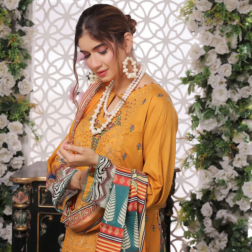 Bin Hameed Rim Jim Lawn Premium Printed Embroidered Unstitched 3Pcs Suit - EKR-56, Women, 3Pcs Shalwar Suit, Rana Arts, Chase Value