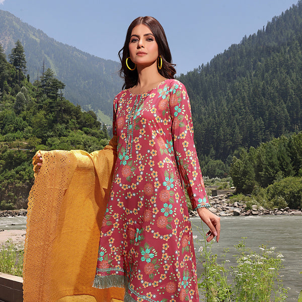 Bin Hameed Zara Lawn Printed Embroidered 3Pcs Suit - CK-05, Women, 3Pcs Shalwar Suit, Rana Arts, Chase Value
