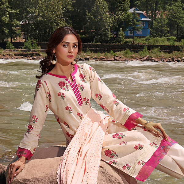 Bin Hameed Zara Lawn Printed Embroidered 3Pcs Suit - CK-01, Women, 3Pcs Shalwar Suit, Rana Arts, Chase Value