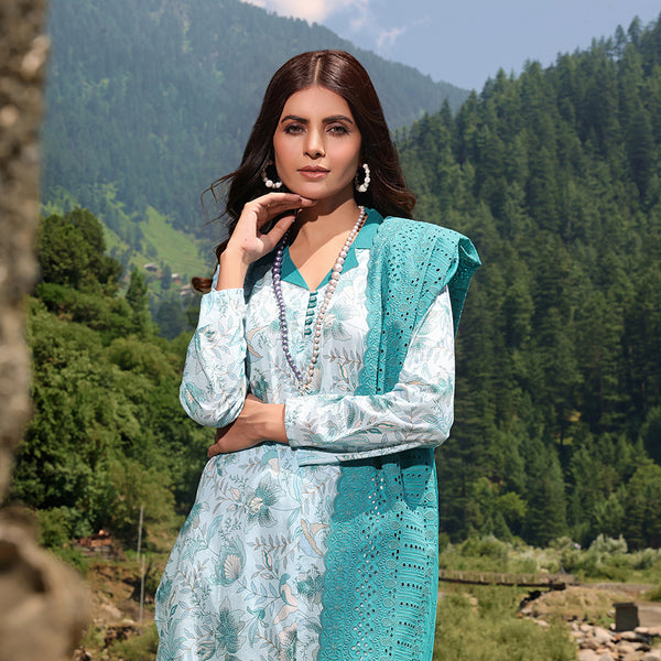 Bin Hameed Zara Lawn Printed Embroidered 3Pcs Suit - CK-03, Women, 3Pcs Shalwar Suit, Rana Arts, Chase Value