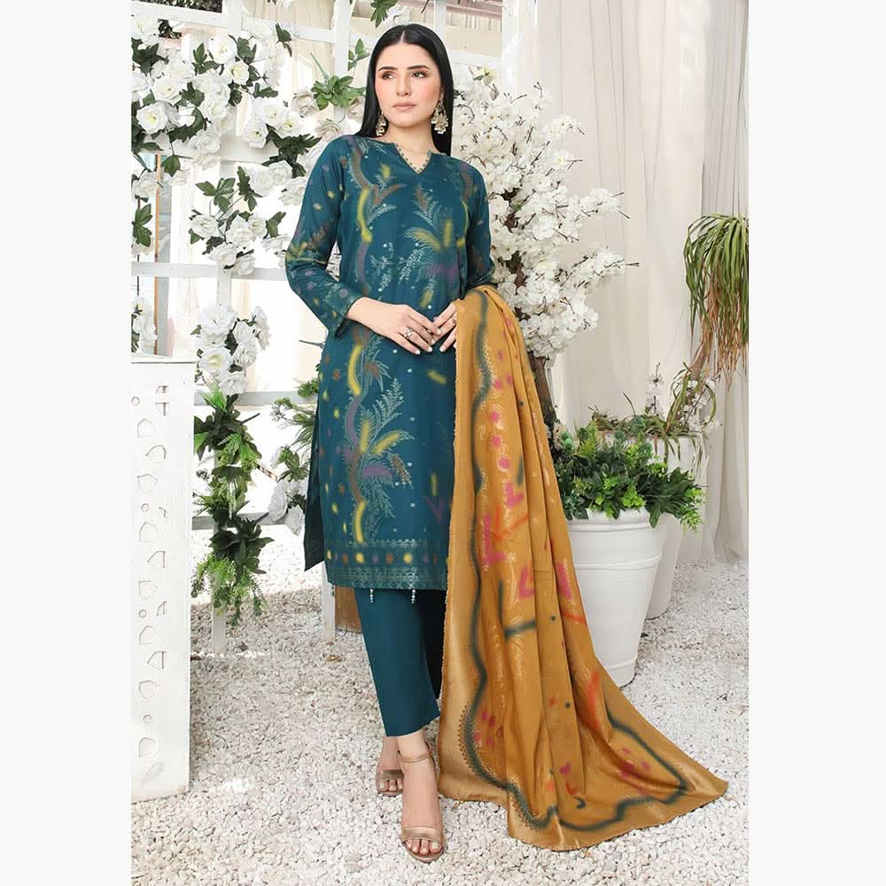 Rangrez Lawn Jacquard Embroidered Unstitched 3Pcs Suit - 1, Women, 3Pcs Shalwar Suit, Rana Arts, Chase Value