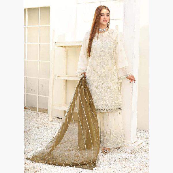 Bin Hameed Haiza Chiffon Semi Stitched Sharara -  RAY-4339, Women, 3Pcs Shalwar Suit, Rana Arts, Chase Value