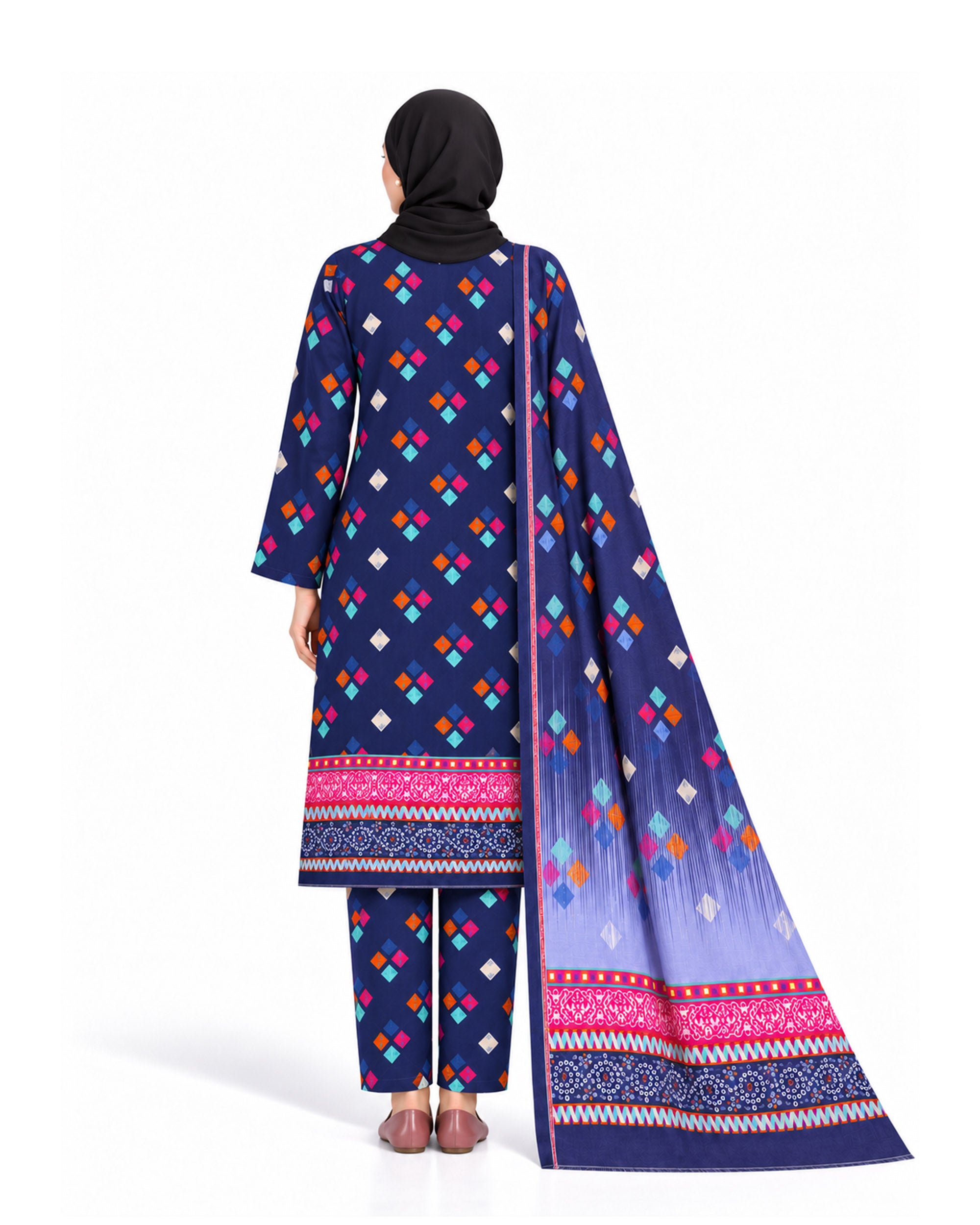 Salina Cotton Digital Printed Suit V2 - 3 Pc