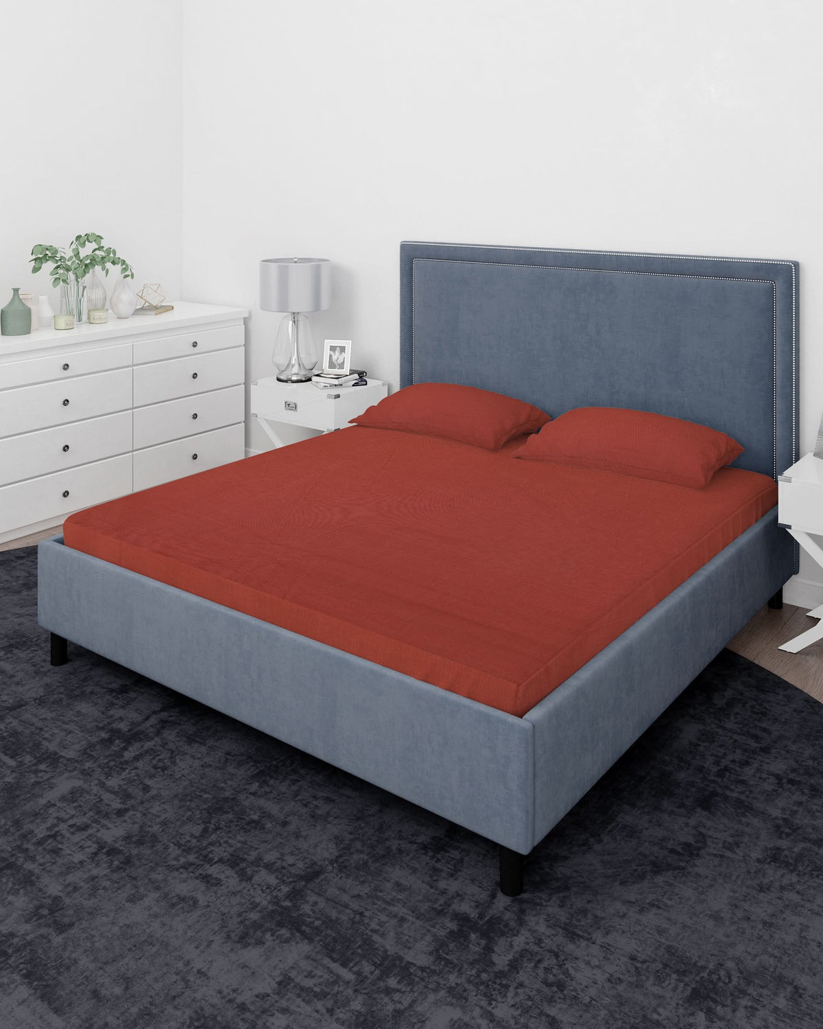 Valuables Plain Cotton Double Bedsheet 90x102, Double Size Bed Sheet, Chase Value, Chase Value