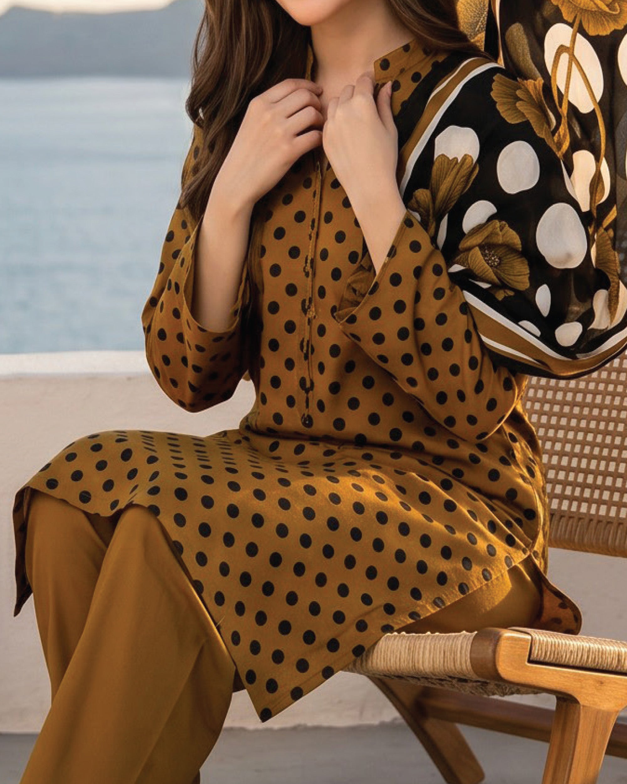 Salina Cambric Mid Summer Digital Printed Suit - 3 Pc