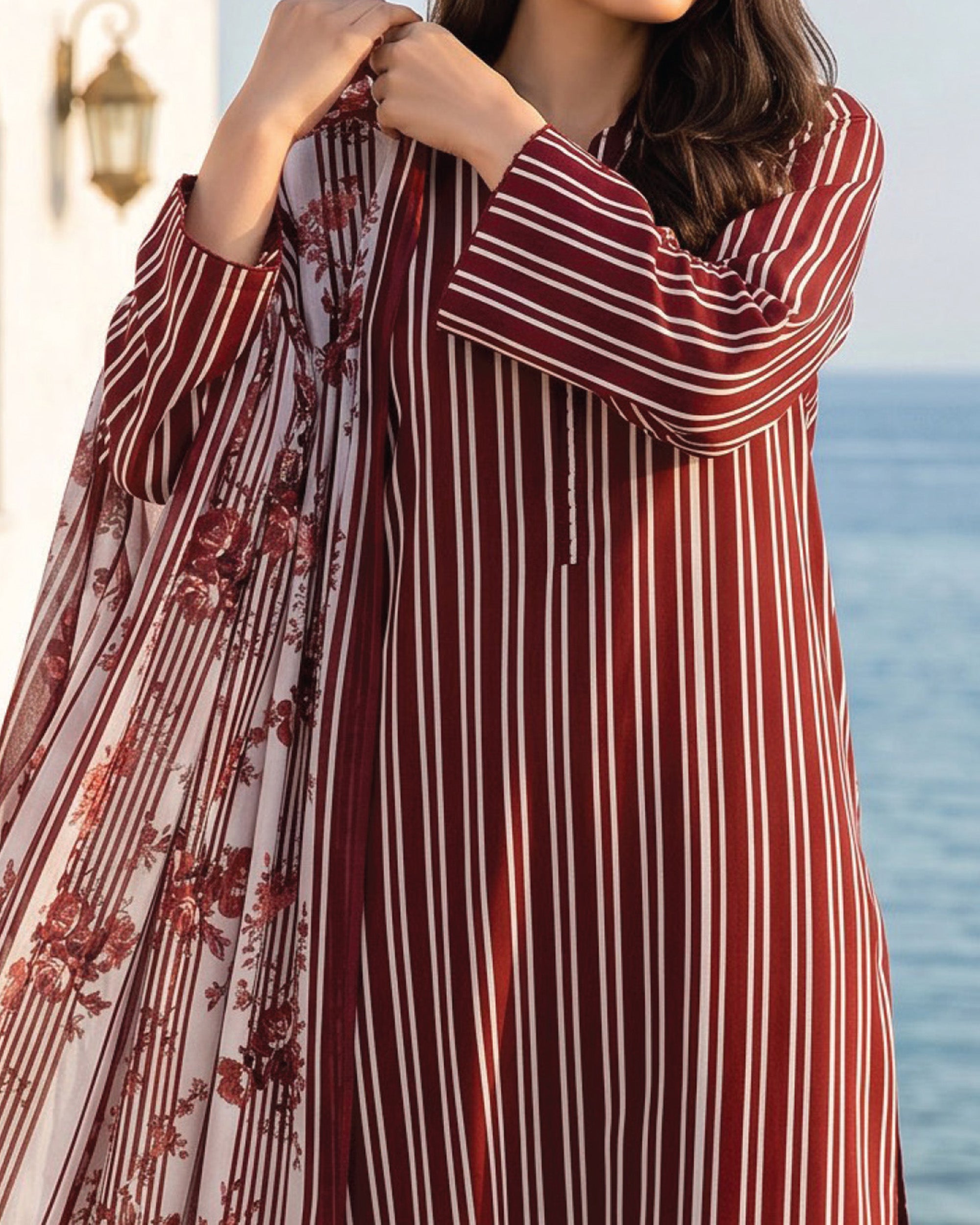 Salina Cambric Mid Summer Digital Printed Suit - 3 Pc