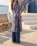 Salina Cambric Mid Summer Digital Printed Suit - 3 Pc