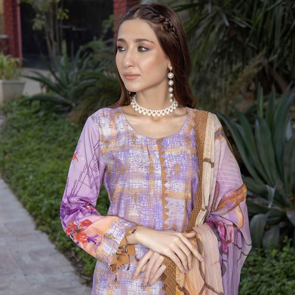 Schick Samar Heavy Embroidered Unstitched 3Pcs Suit, Women, 3Pcs Shalwar Suit, MI Creation, Chase Value
