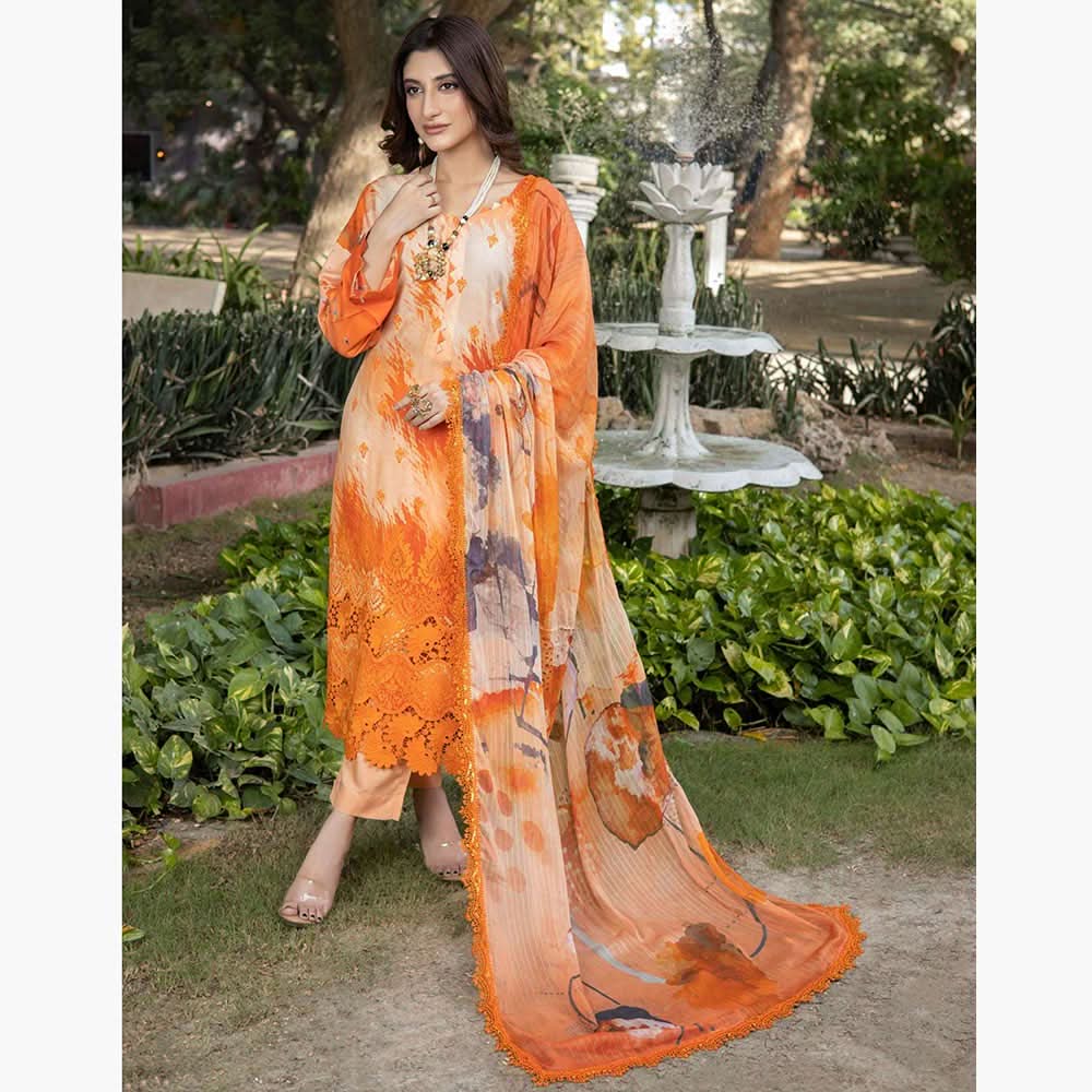Schick Samar Heavy Embroidered Unstitched 3Pcs Suit, Women, 3Pcs Shalwar Suit, MI Creation, Chase Value
