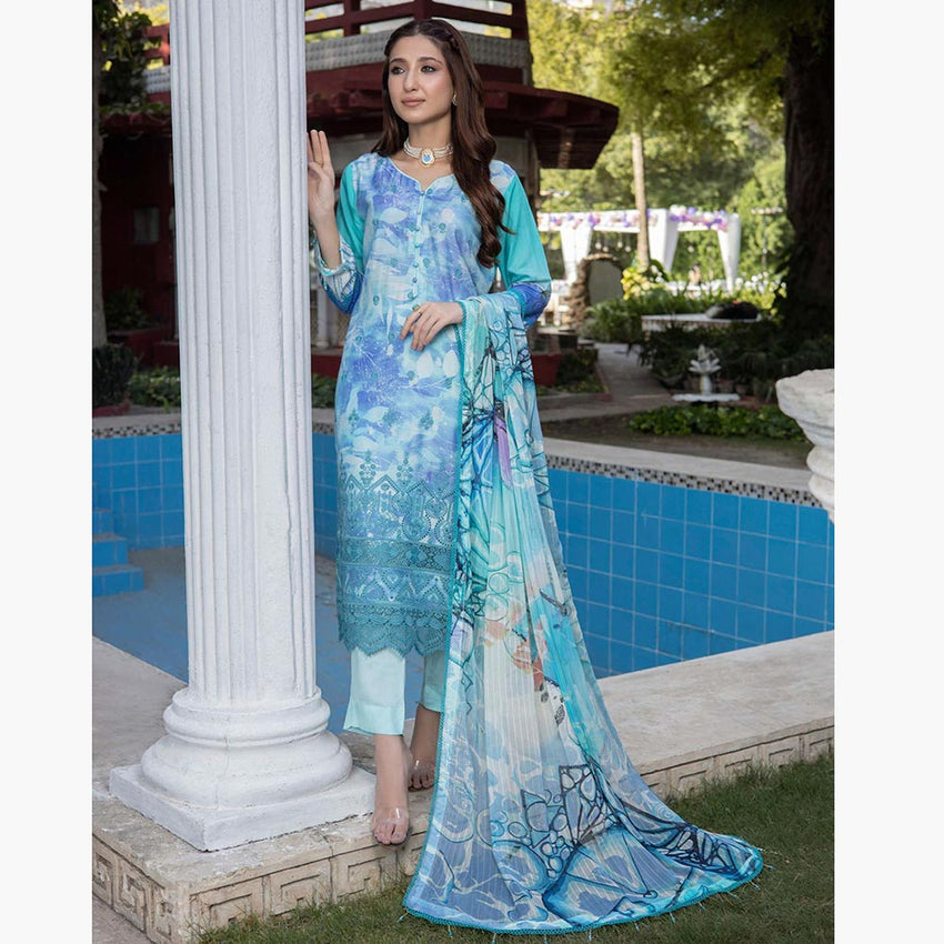 Schick Samar Heavy Embroidered Unstitched 3Pcs Suit, Women, 3Pcs Shalwar Suit, MI Creation, Chase Value