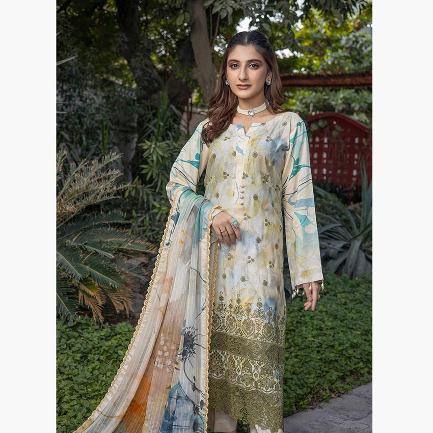 Schick Samar Heavy Embroidered Unstitched 3Pcs Suit, Women, 3Pcs Shalwar Suit, MI Creation, Chase Value