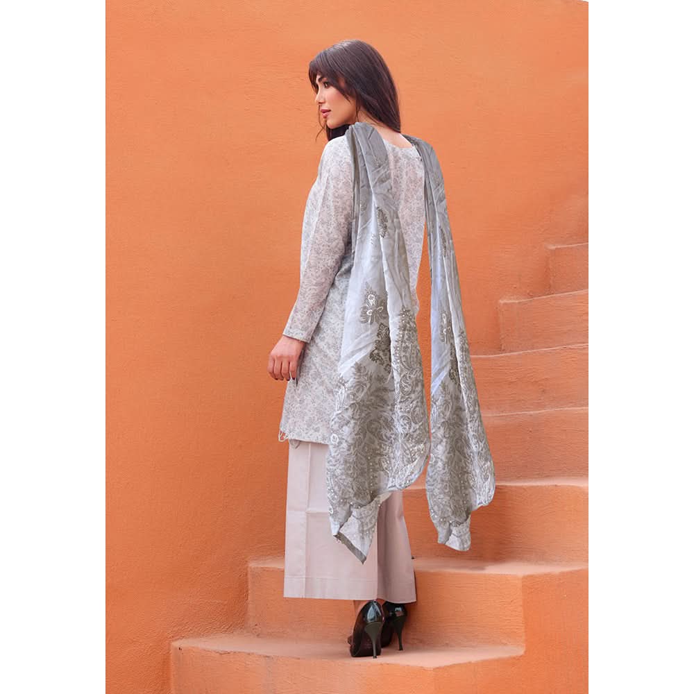 Rashid Samar Printed Embroidered Lawn Unstitched 3Pcs Suit - 8160, Women, 3Pcs Shalwar Suit, Rashid Textiles, Chase Value