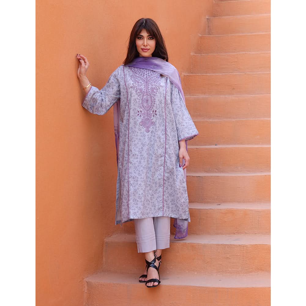 Rashid Samar Printed Embroidered Lawn Unstitched 3Pcs Suit - 8152, Women, 3Pcs Shalwar Suit, Rashid Textiles, Chase Value