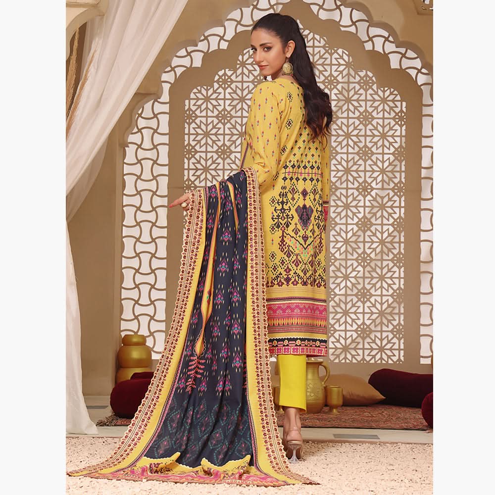 Evelyn Digital Printed Khaddar Embroidered Unstitched 3Pcs Suit, Women, 3Pcs Shalwar Suit, Rana Arts, Chase Value