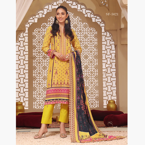 Evelyn Digital Printed Khaddar Embroidered Unstitched 3Pcs Suit, Women, 3Pcs Shalwar Suit, Rana Arts, Chase Value