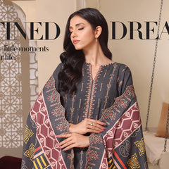 Evelyn Digital Printed Khaddar Embroidered Unstitched 3Pcs Suit, Women, 3Pcs Shalwar Suit, Rana Arts, Chase Value