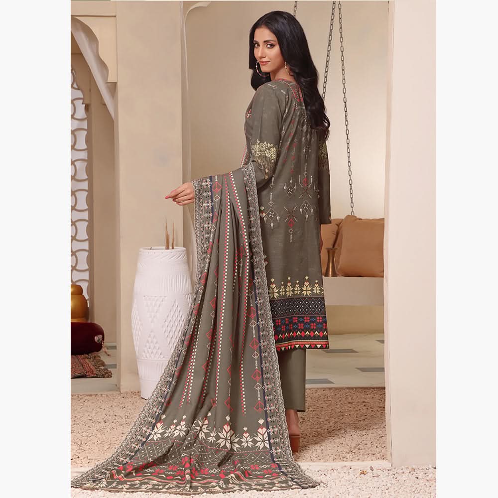 Evelyn Digital Printed Khaddar Embroidered Unstitched 3Pcs Suit, Women, 3Pcs Shalwar Suit, Rana Arts, Chase Value