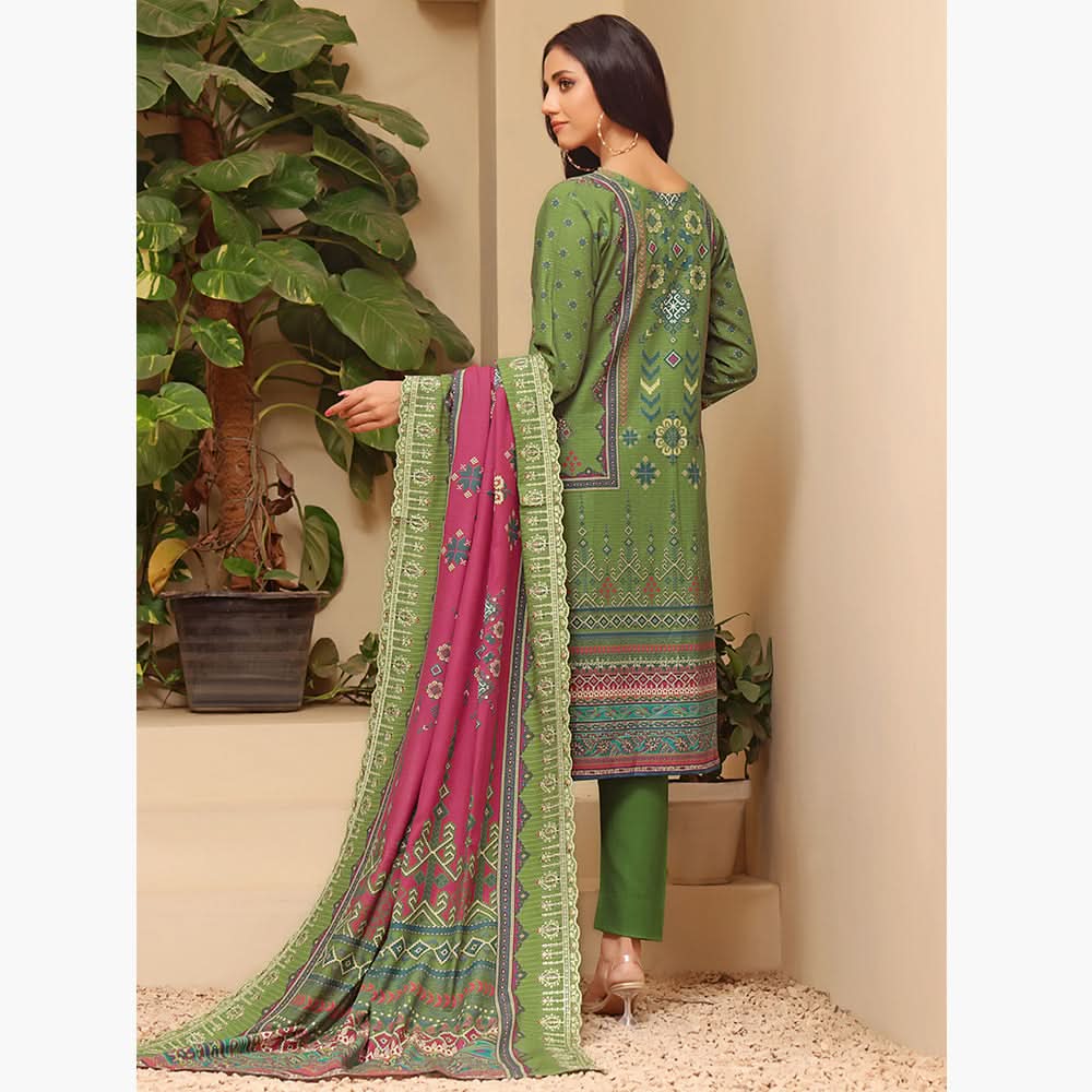 Evelyn Digital Printed Khaddar Embroidered Unstitched 3Pcs Suit, Women, 3Pcs Shalwar Suit, Rana Arts, Chase Value
