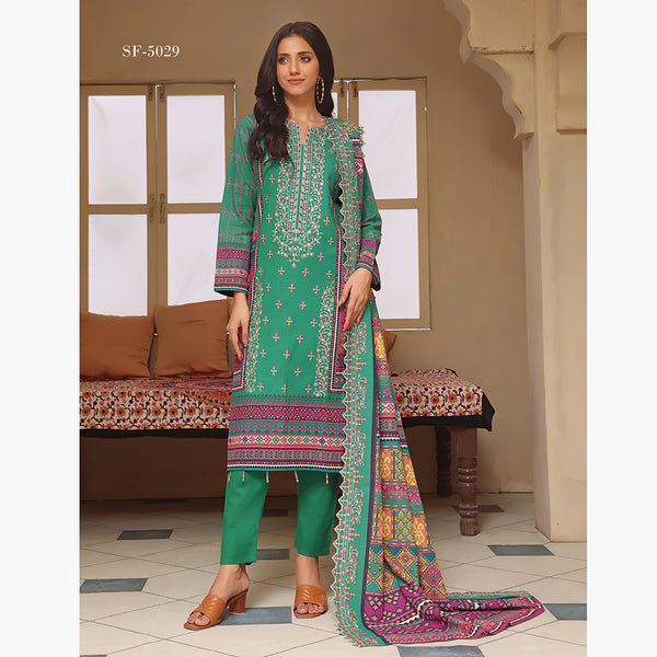 Evelyn Digital Printed Khaddar Embroidered Unstitched 3Pcs Suit, Women, 3Pcs Shalwar Suit, Rana Arts, Chase Value