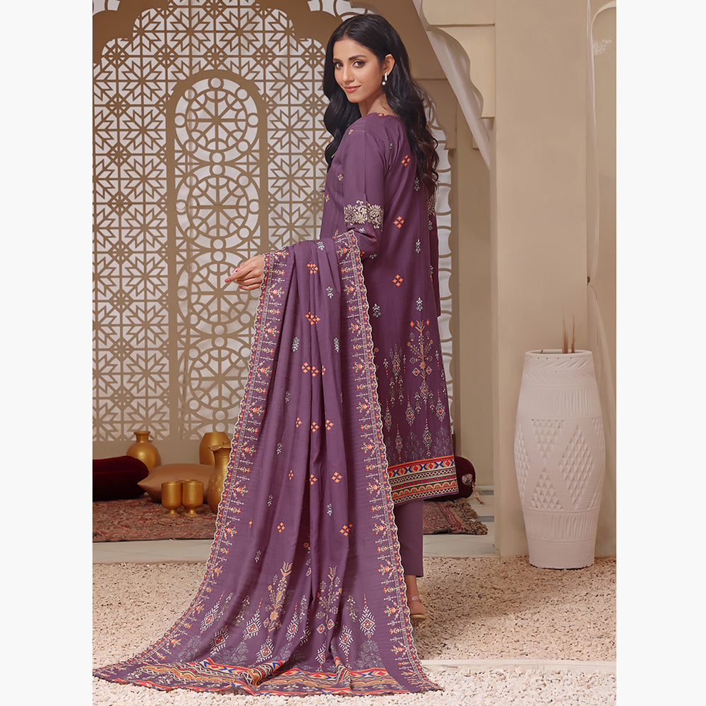 Evelyn Digital Printed Khaddar Embroidered Unstitched 3Pcs Suit, Women, 3Pcs Shalwar Suit, Rana Arts, Chase Value